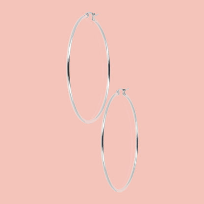 60mm Stainless Steel Hoop Earrings