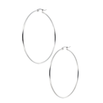 60mm Stainless Steel Hoop Earrings