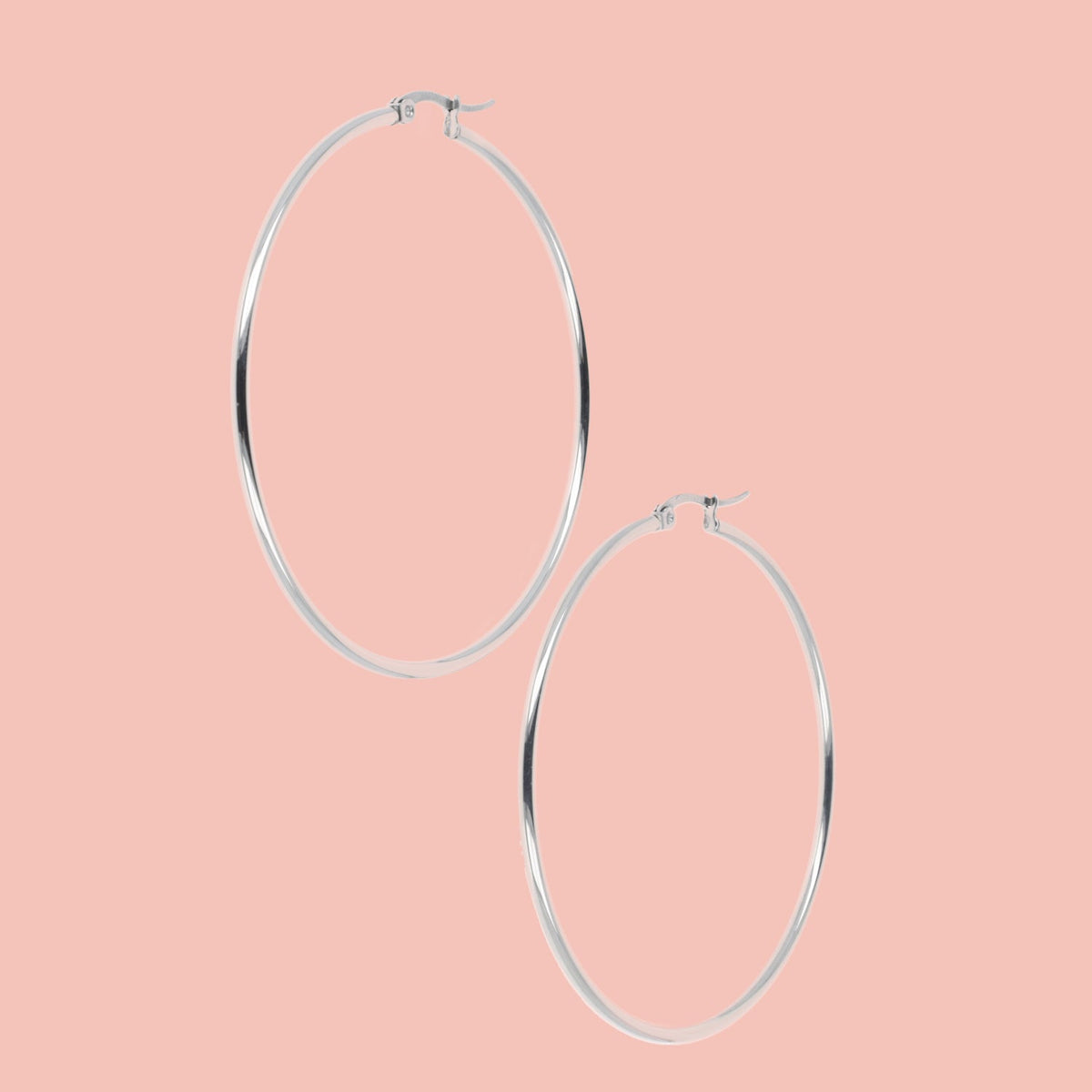60mm Stainless Steel Hoop Earrings