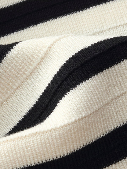 Tencel Blend Stripe Women Knit Tank Top