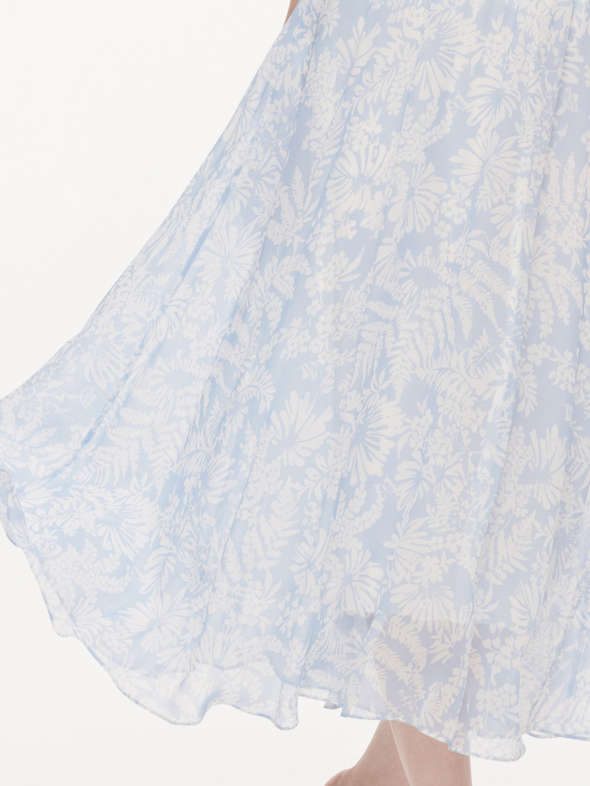 10MM Mulberry Silk Floral Print Women Skirt With Scrunchie