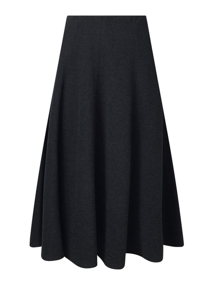 Stretch Flared Women Knit Skirt