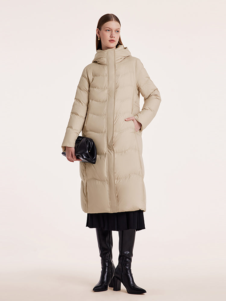 Hooded Long Goose Down Garment