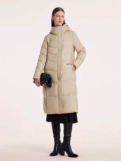 Hooded Long Goose Down Garment