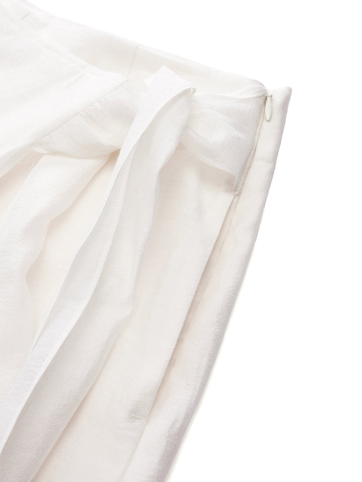 Lyocell Acetate Linen Blend Tie Front Women Pants