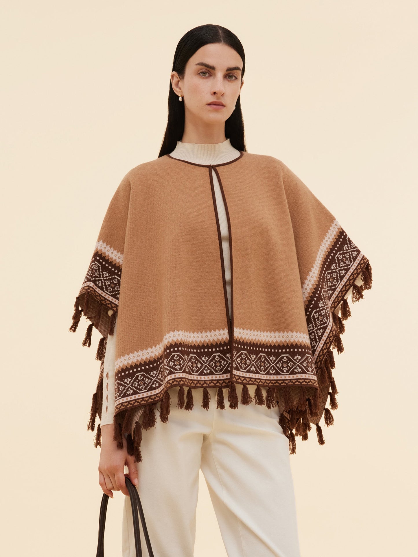 Loose Fringe Women Poncho Sweater