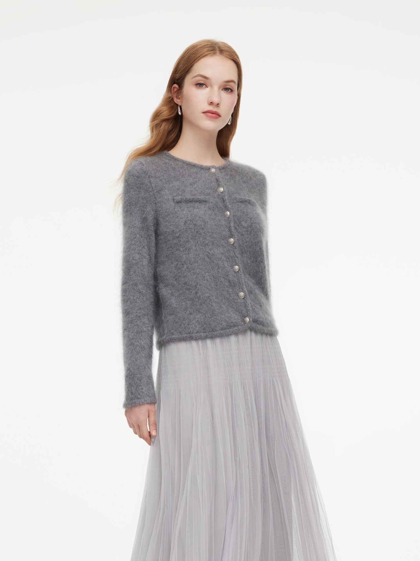 [Preview] 100% Brushed Cashmere Women Cardigan