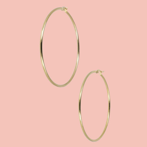 65mm Hoop Earrings (Gold Plated)