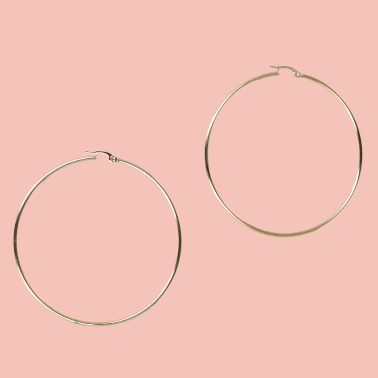 65mm Hoop Earrings (Gold Plated)