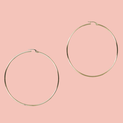 65mm Hoop Earrings (Gold Plated)