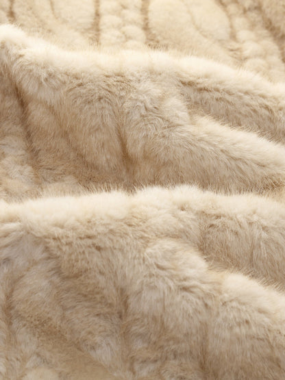 Eco-friendly Faux Fur Textured Women Coat
