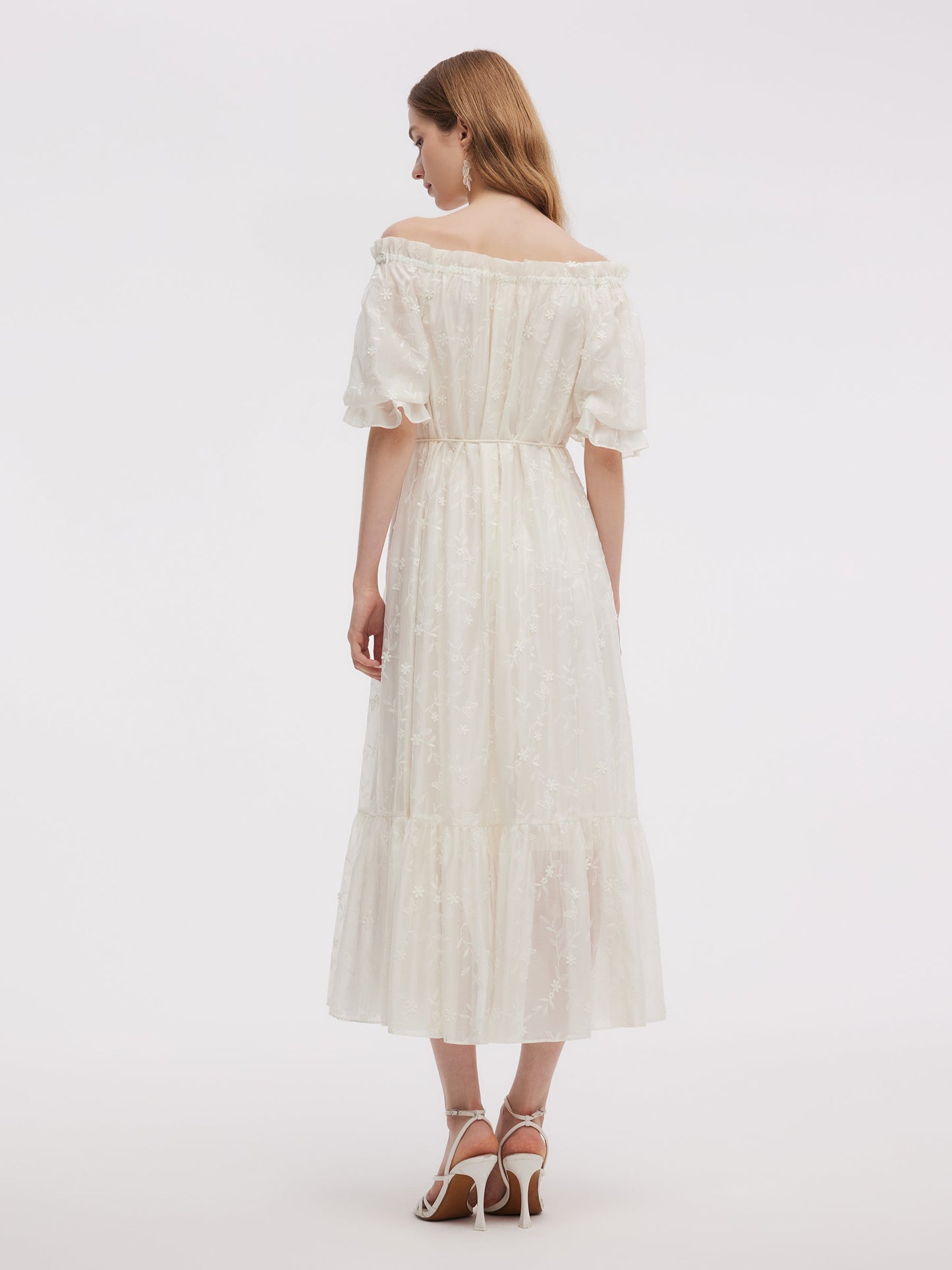 Tencel Blend Embroidered Women Maxi Dress