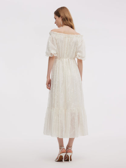 Tencel Blend Embroidered Women Maxi Dress