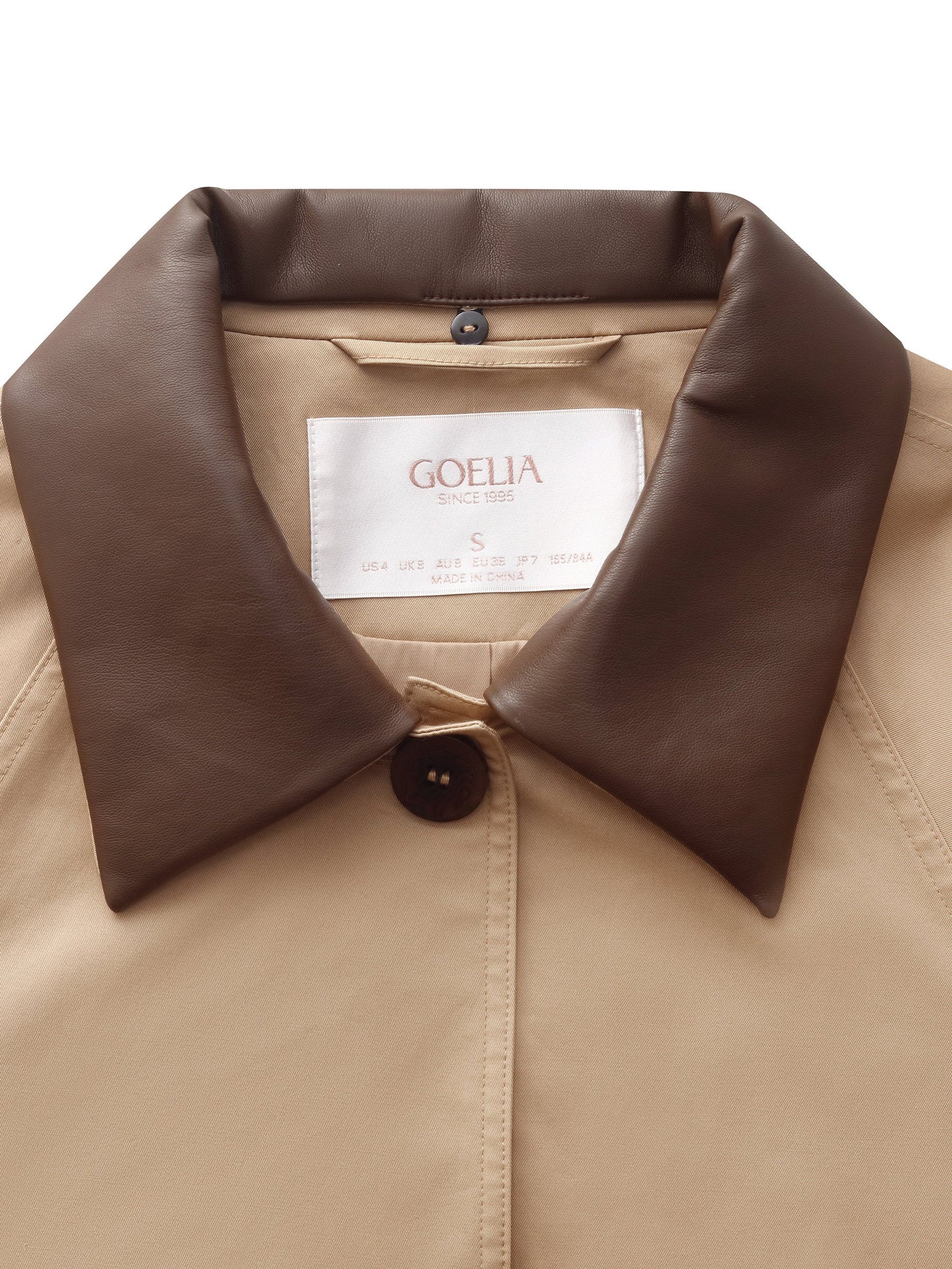 Cotton Adjustable Cuffs Self-Tie Belt Women Trench Coat