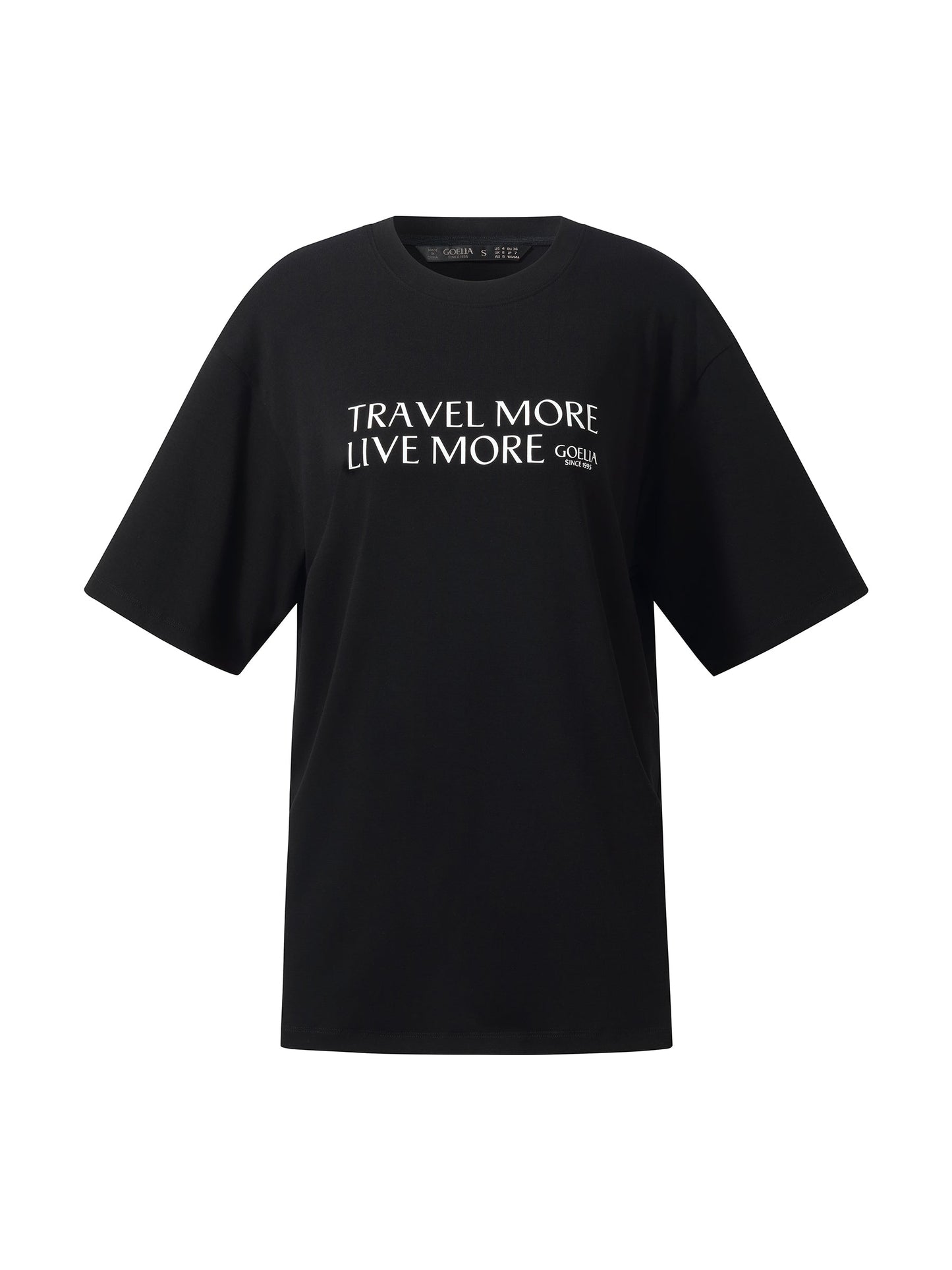 Tencel Blend Letter Print Unisex Loose T-Shirt