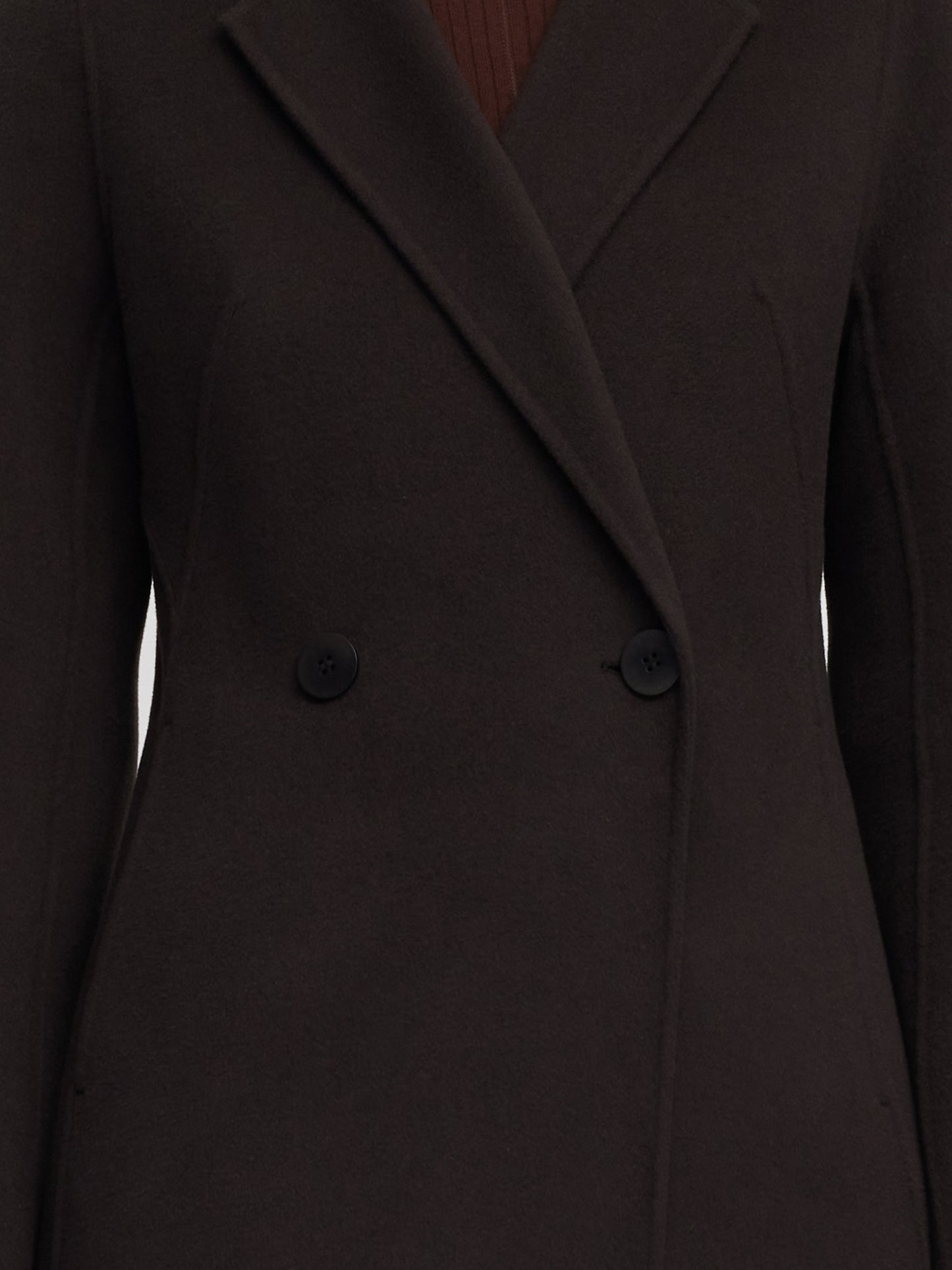 Cashmere Wool Blend Gathered Waist Women Overcoat