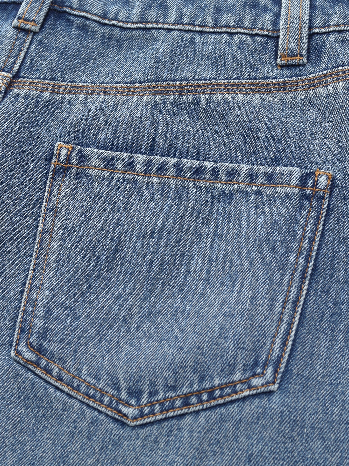 100% Cotton Denim Adjustable Waist Women Skirt