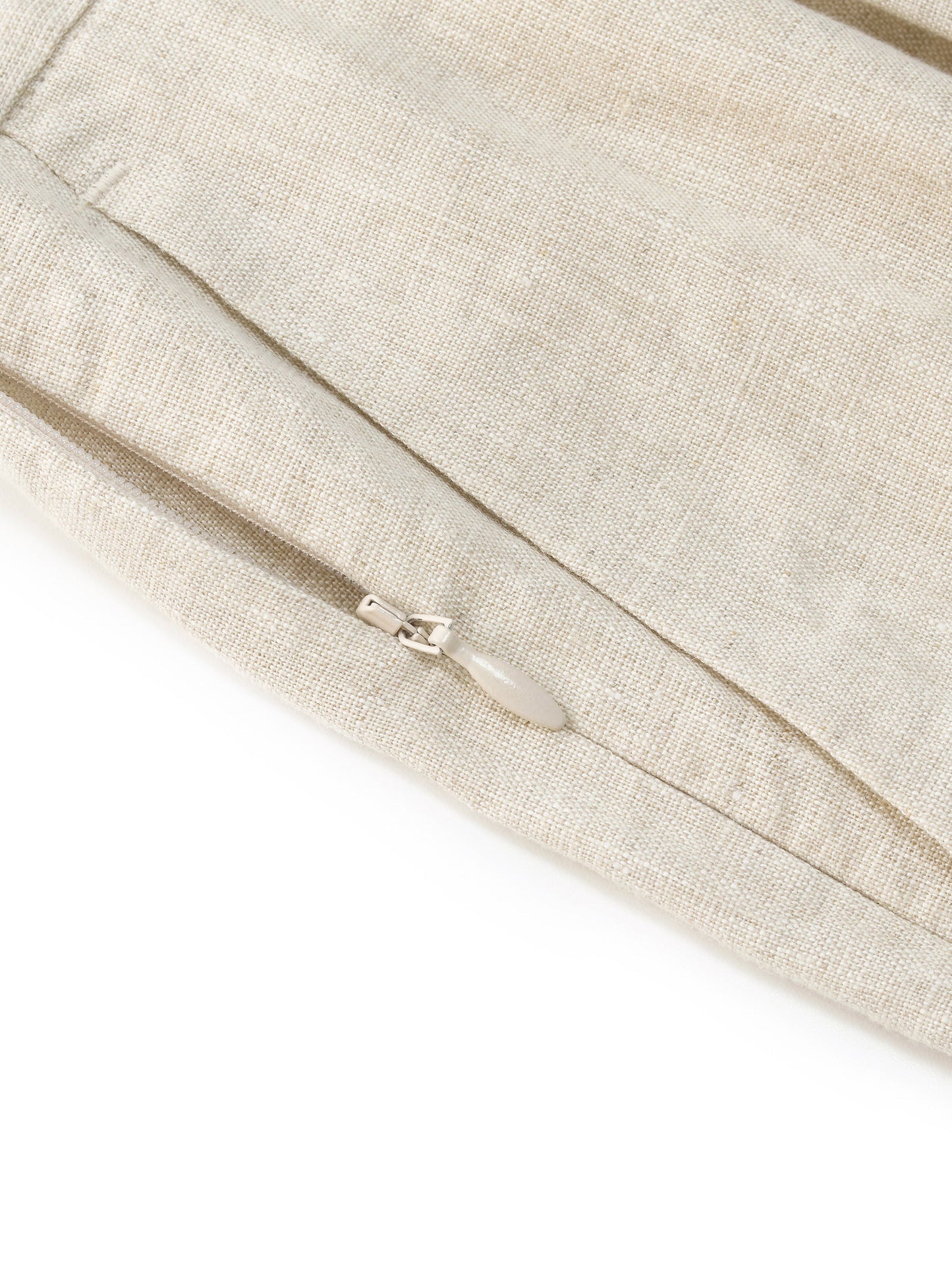100% Linen Blouse And Pants Two-Piece Set