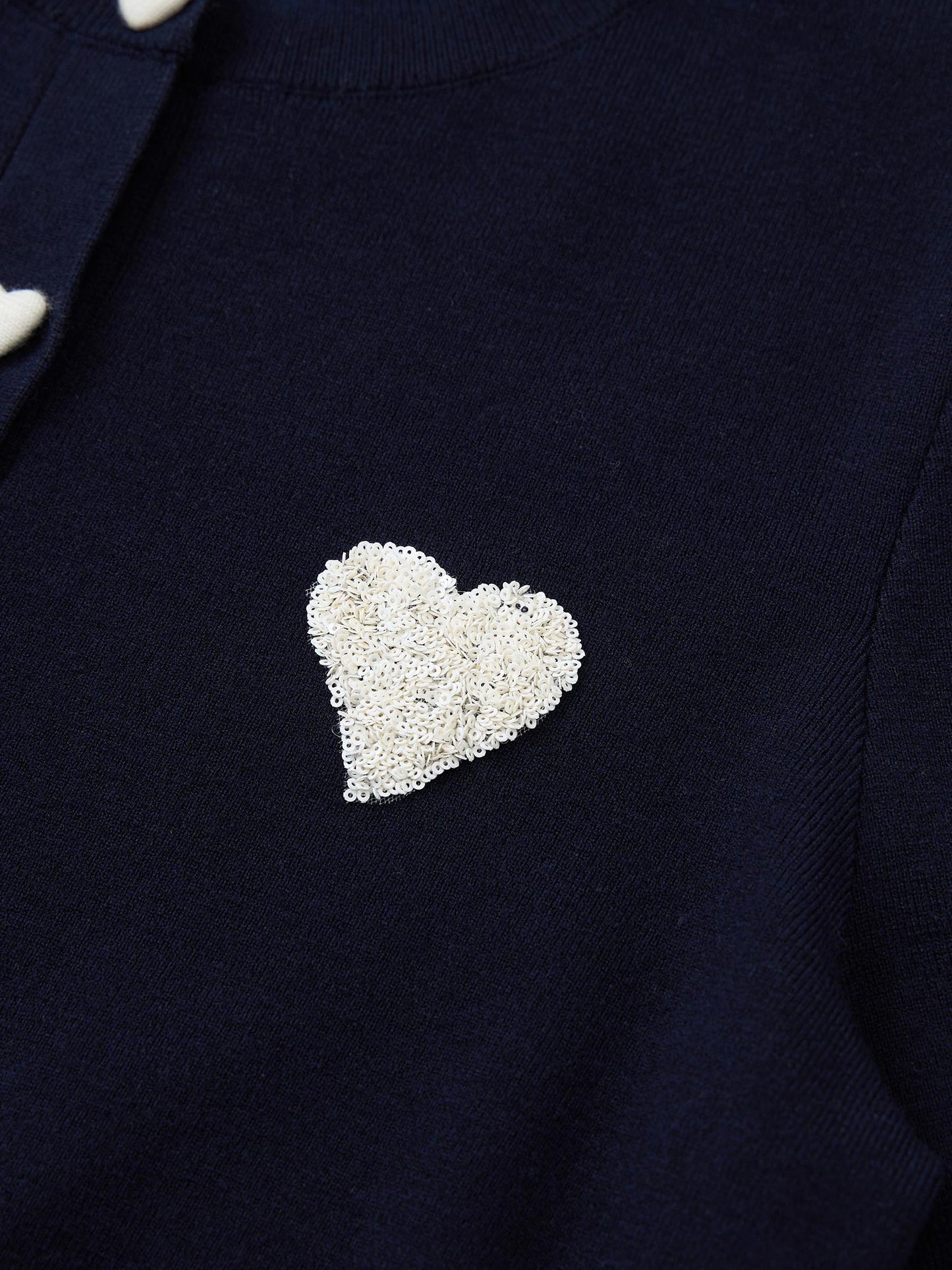 Tencel Wool Blend Heart Print Women Cardigan