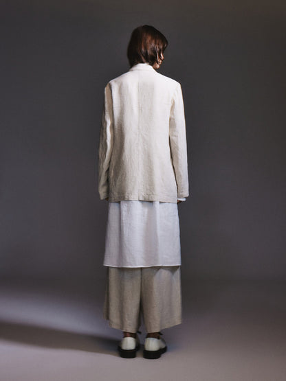 100% Linen Loose Fit X-Line Unisex Blazer
