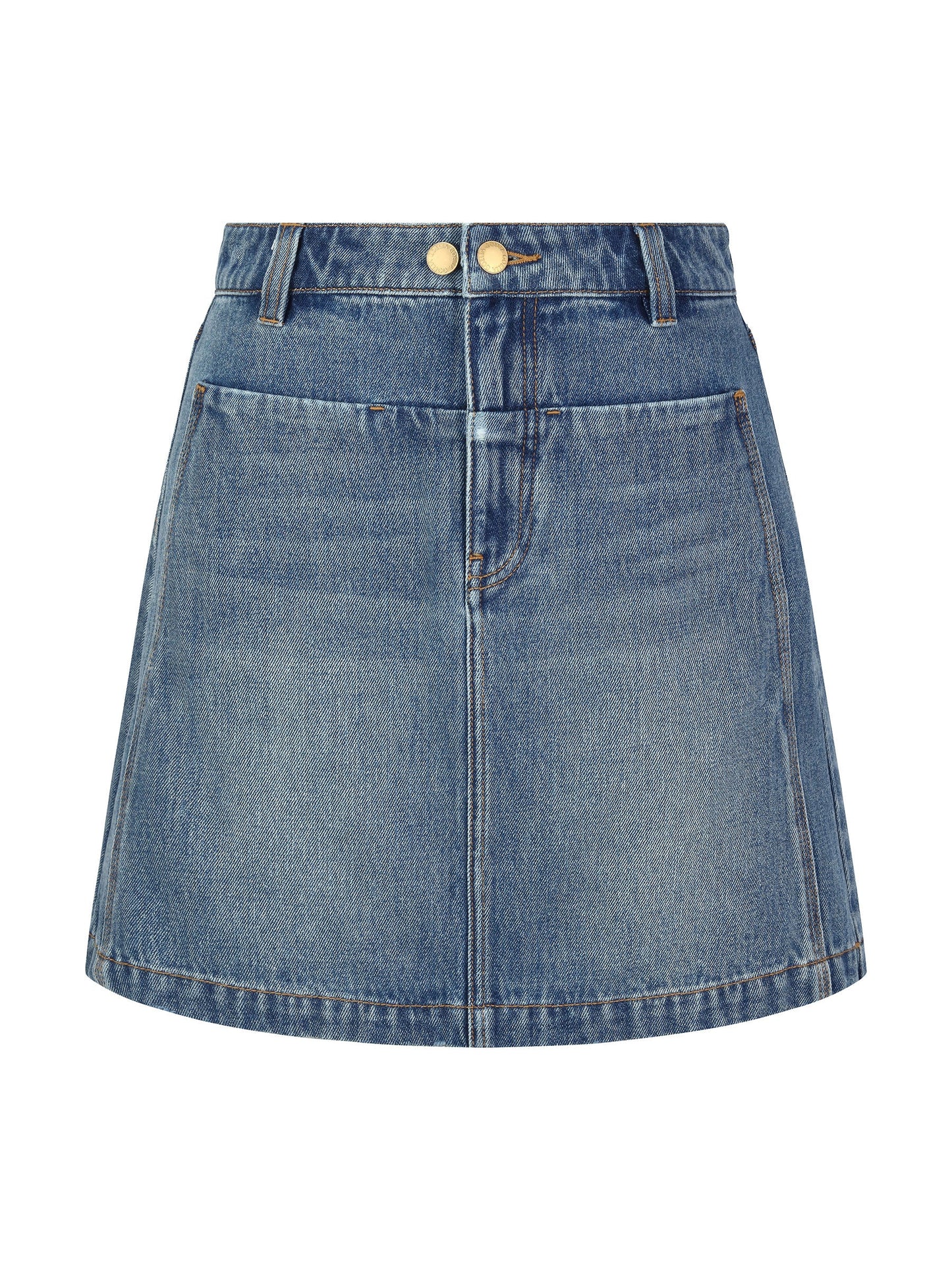 100% Cotton Denim Adjustable Waist Women Skirt