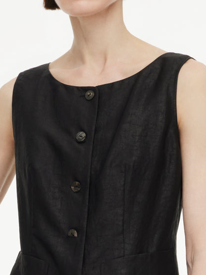 18MM Gambiered Canton Gauze Women H-Line Vest