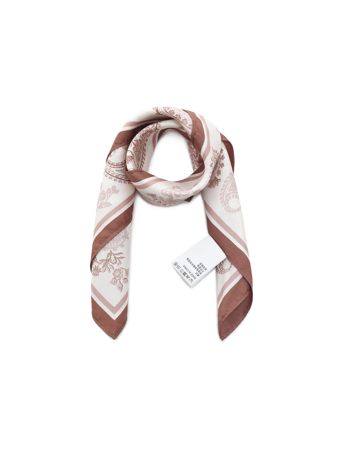 100% Mulberry Silk Paisley Print Women Scarf
