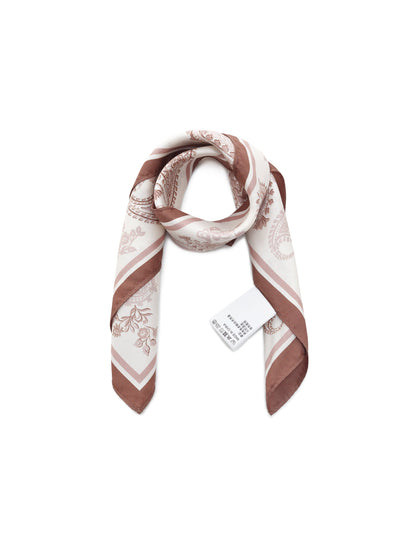 100% Mulberry Silk Paisley Print Women Scarf