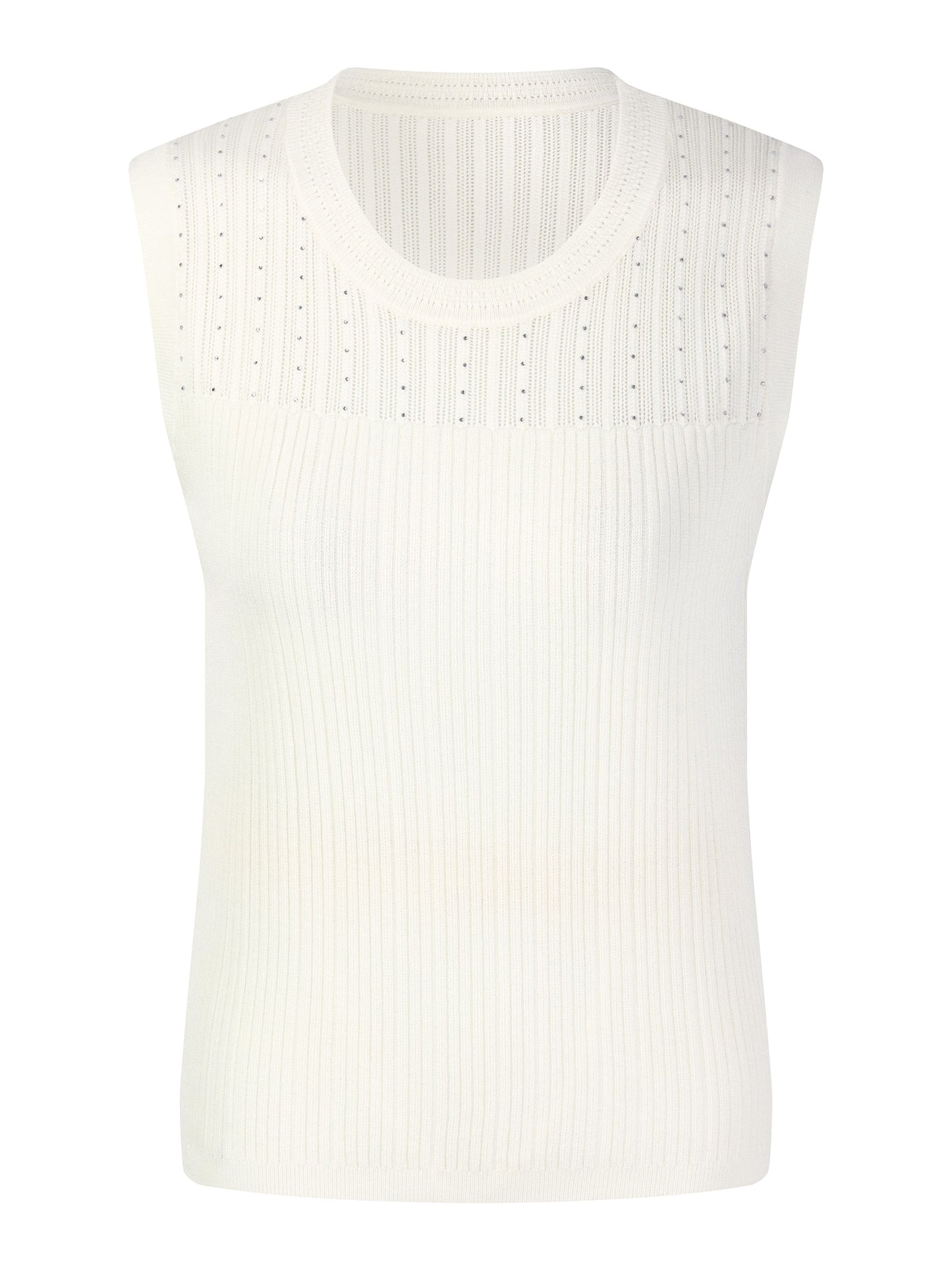 Lyocell Blend Rhinestone Women Knit Tank Top