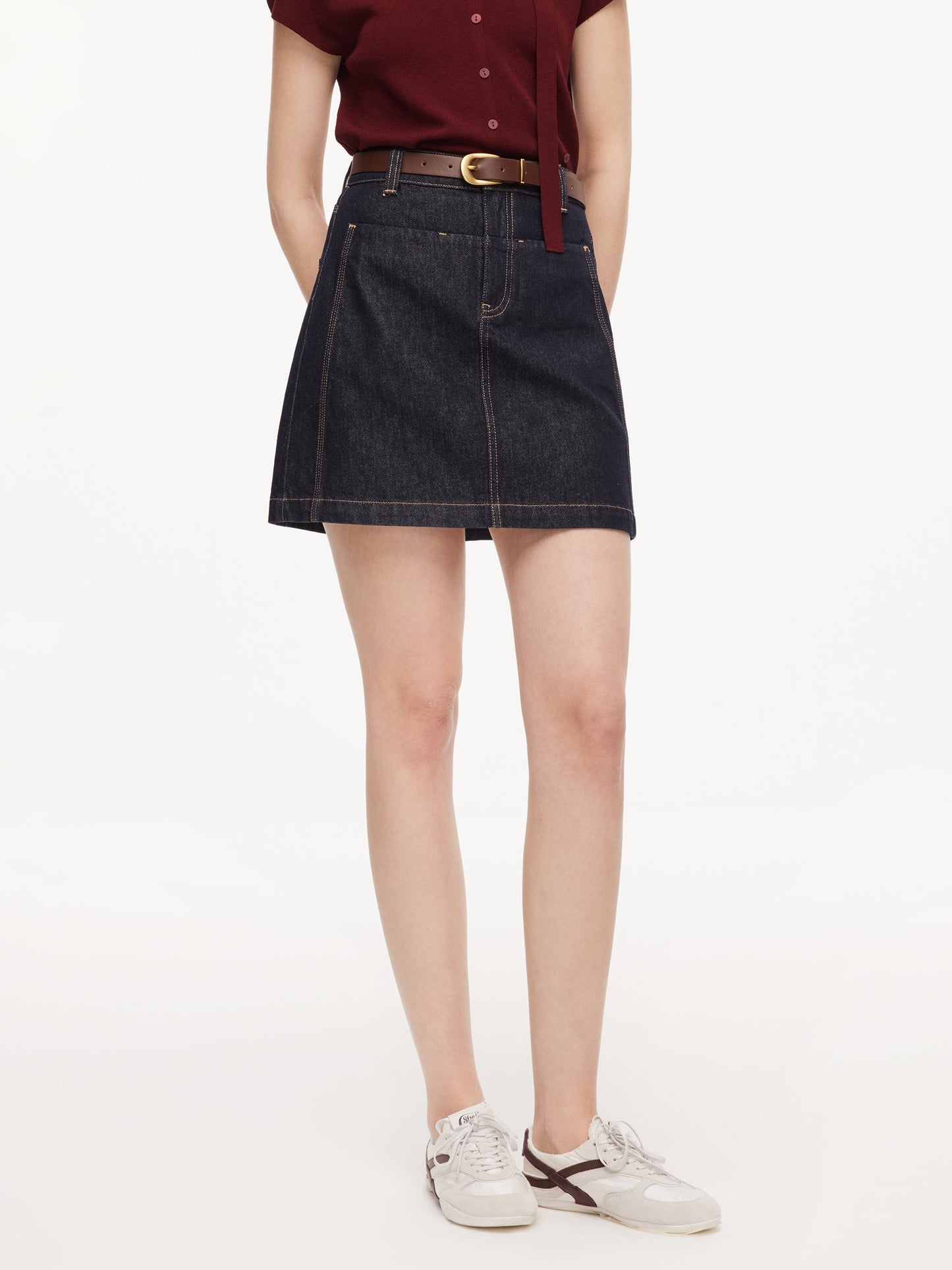 100% Cotton Denim Women A-Line Skirt