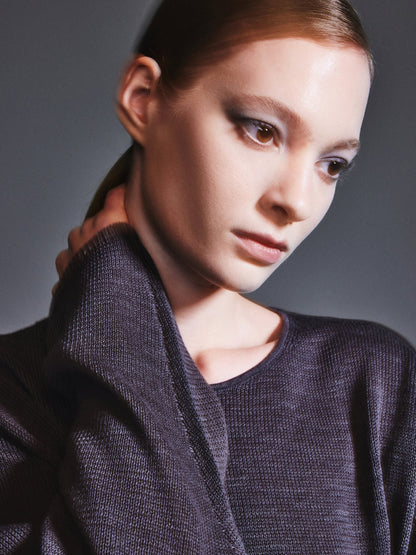 Loose Fit H-Line Round Neck Unisex Sweater