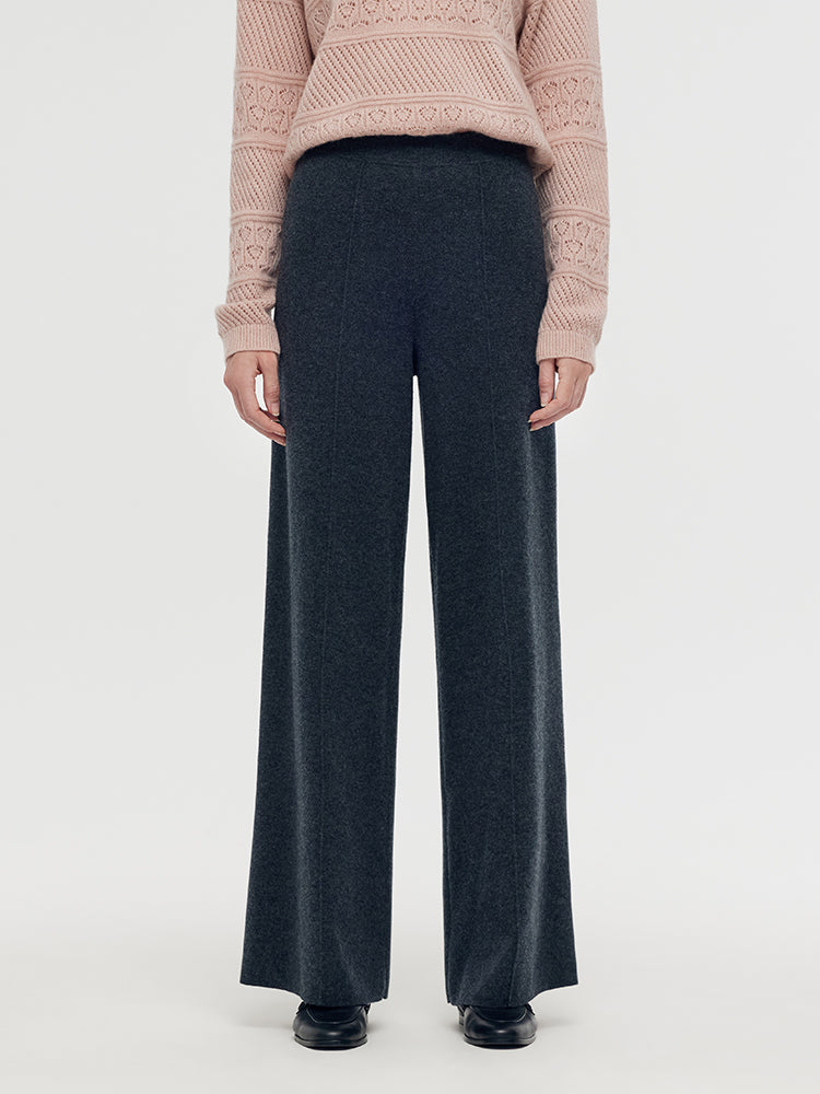 Petite Machine Washable Wool Wide Leg Women Pants