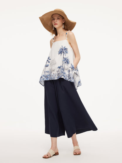 Tencel Linen Blend Floral Printed Women Camisole