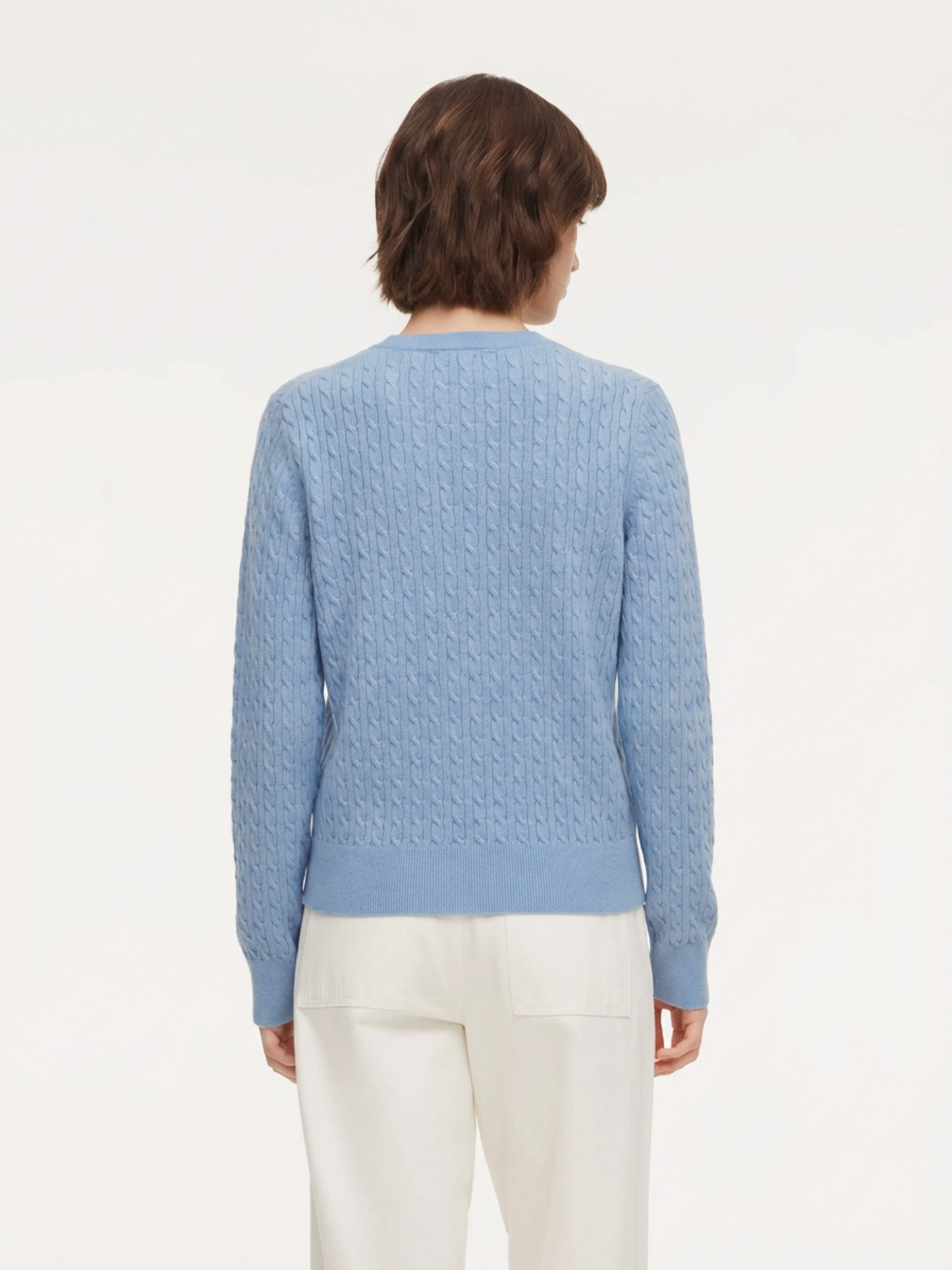 100% Cotton Cable Knit Women Cardigan