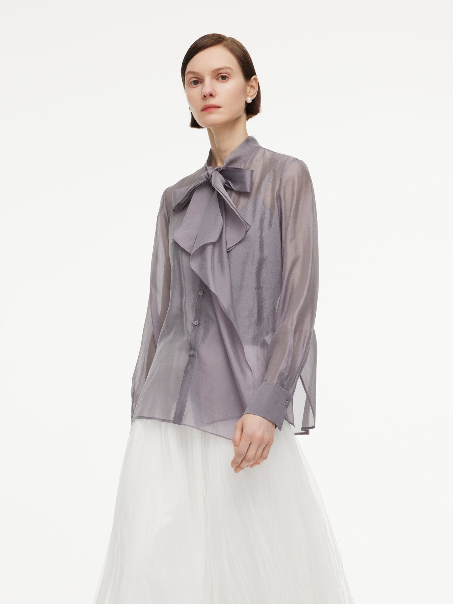 [Preview] Front Knot Women Shirt With Knit Camisole