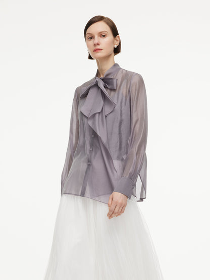 [Preview] Front Knot Women Shirt With Knit Camisole