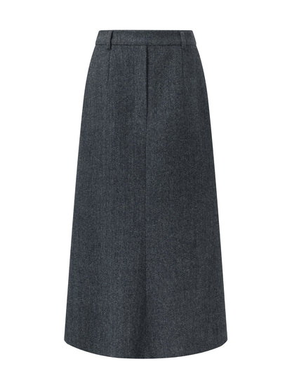 100% Washable Wool Back Slit Women Mermaid Skirt
