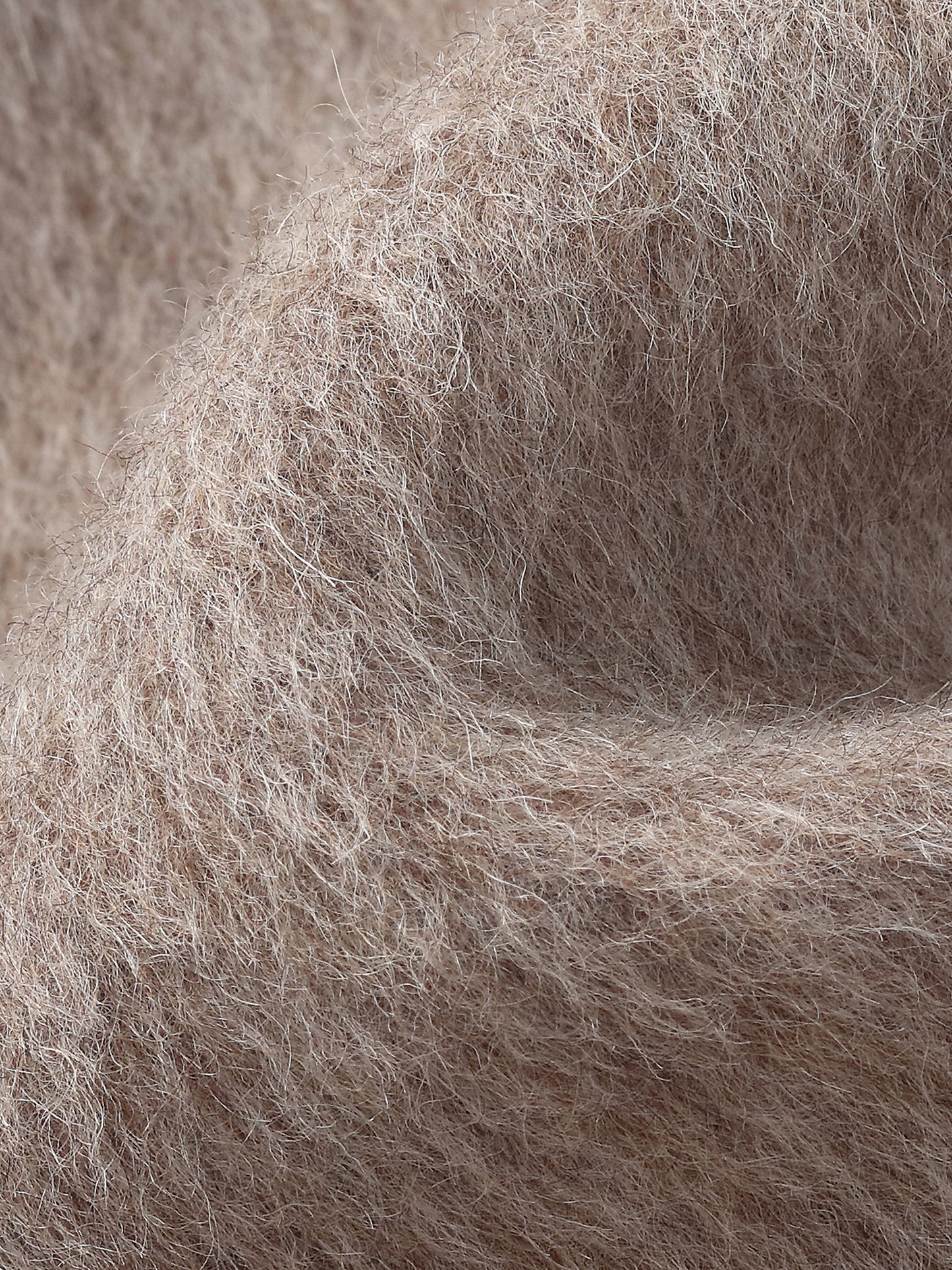 Alpaca Wool Blend Round Neck Women Jacket