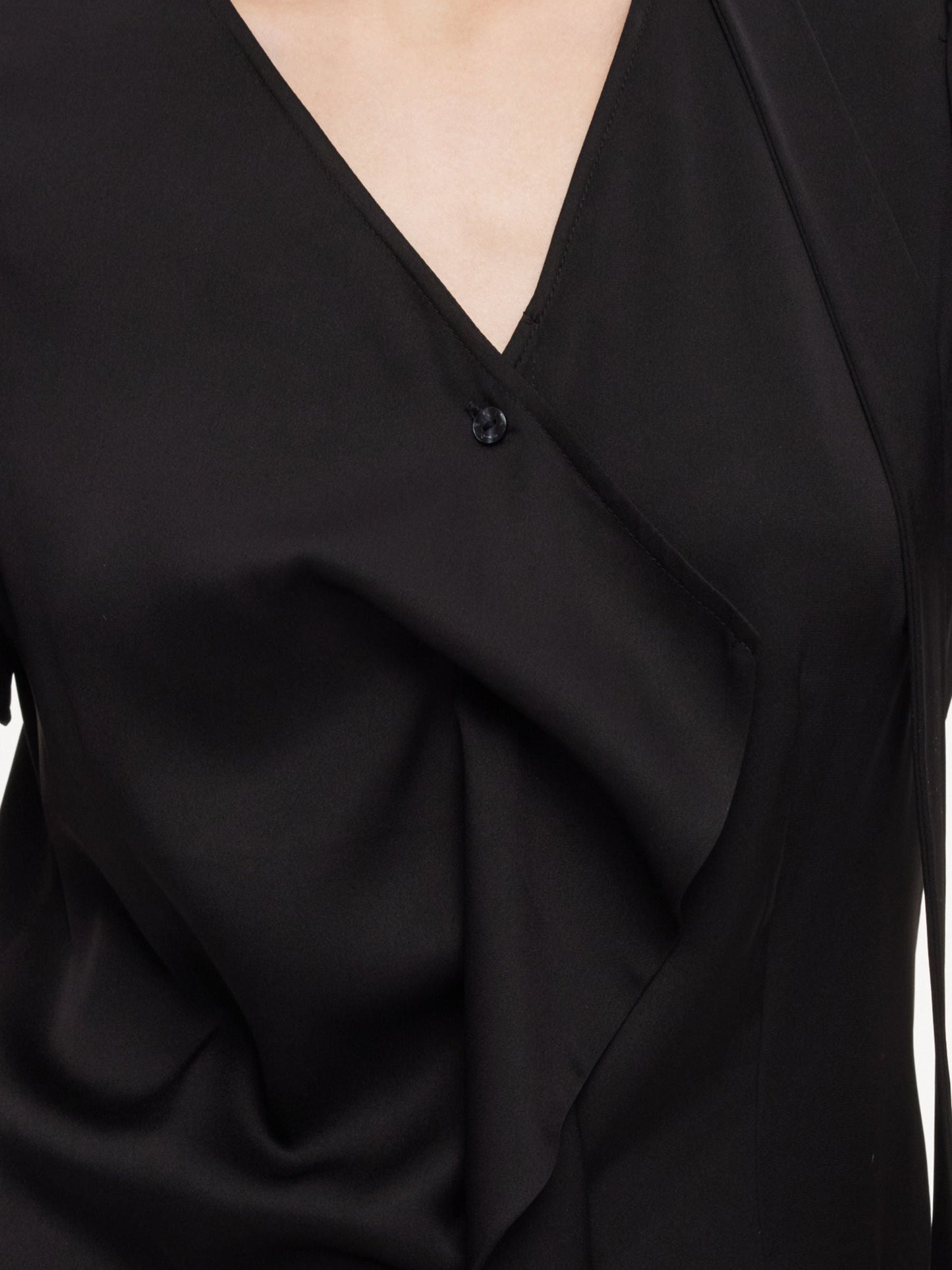 22MM Mulberry Silk Asymmetrical Hem Women Blouse With Ribbon