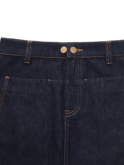 100% Cotton Denim Women A-Line Skirt