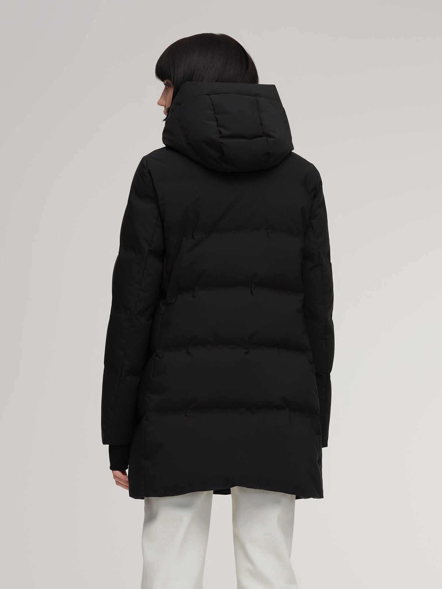 Thermal Tech Back Hooded Goose Down Coat