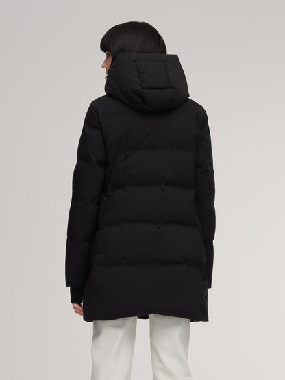 Thermal Tech Back Hooded Goose Down Coat