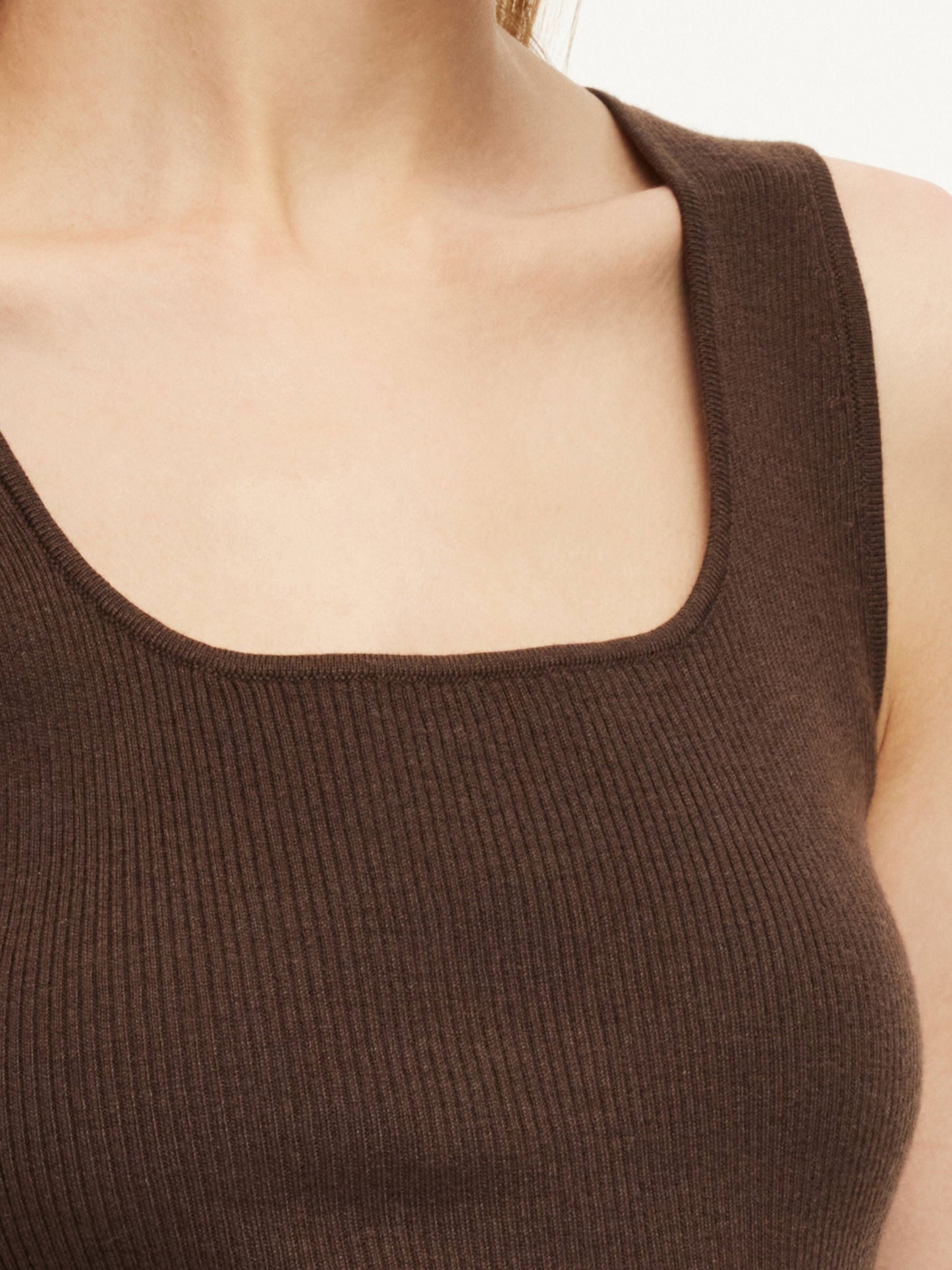 Square Neck Women Knit Tank Top