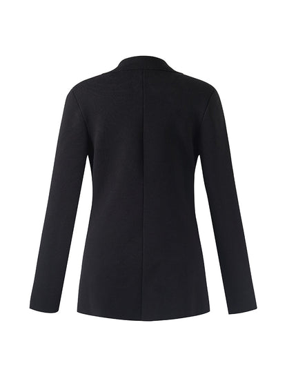 Stretch Lapel Women Knit Blazer