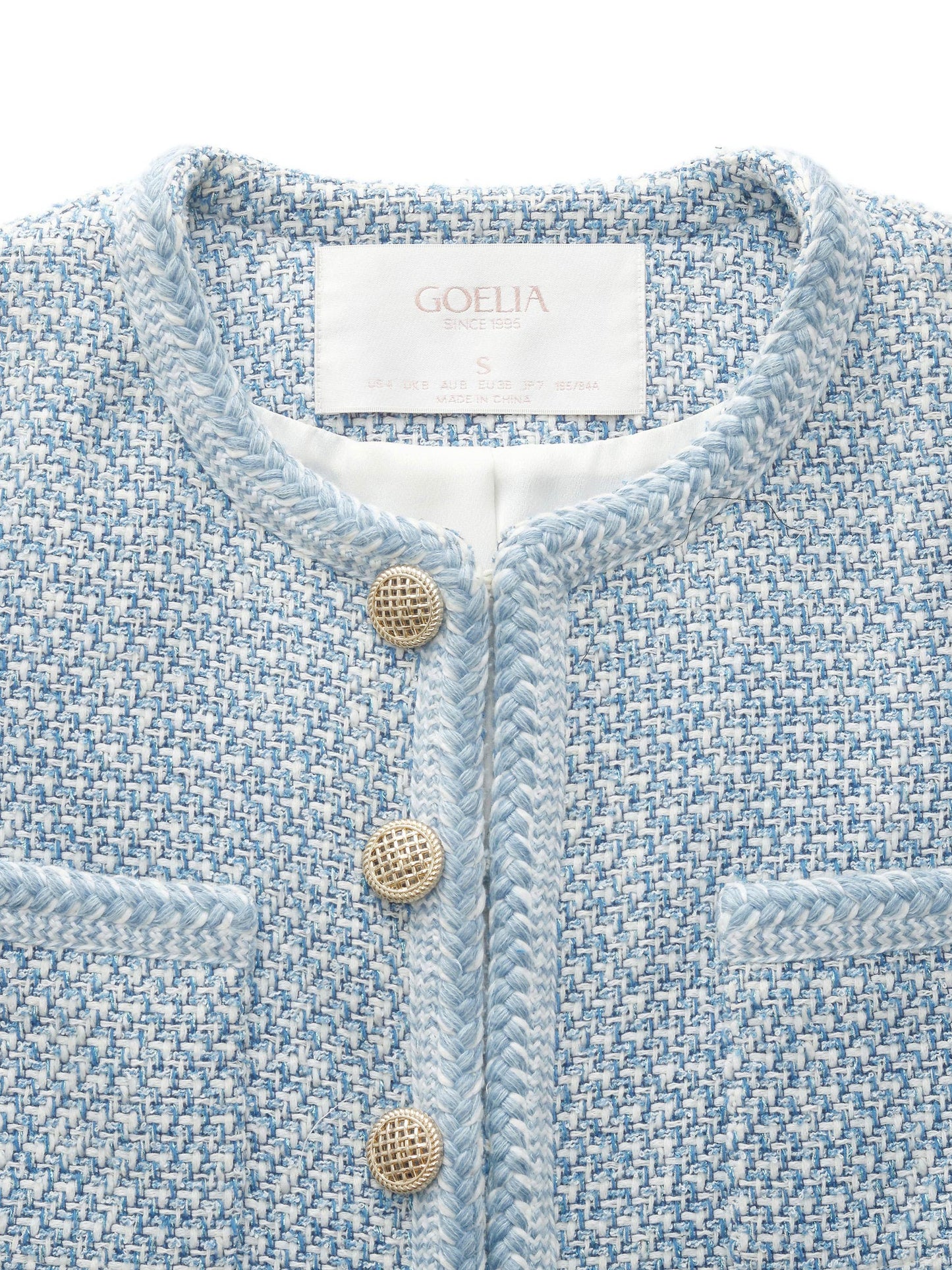 Tweed Round Neck Women Jacket