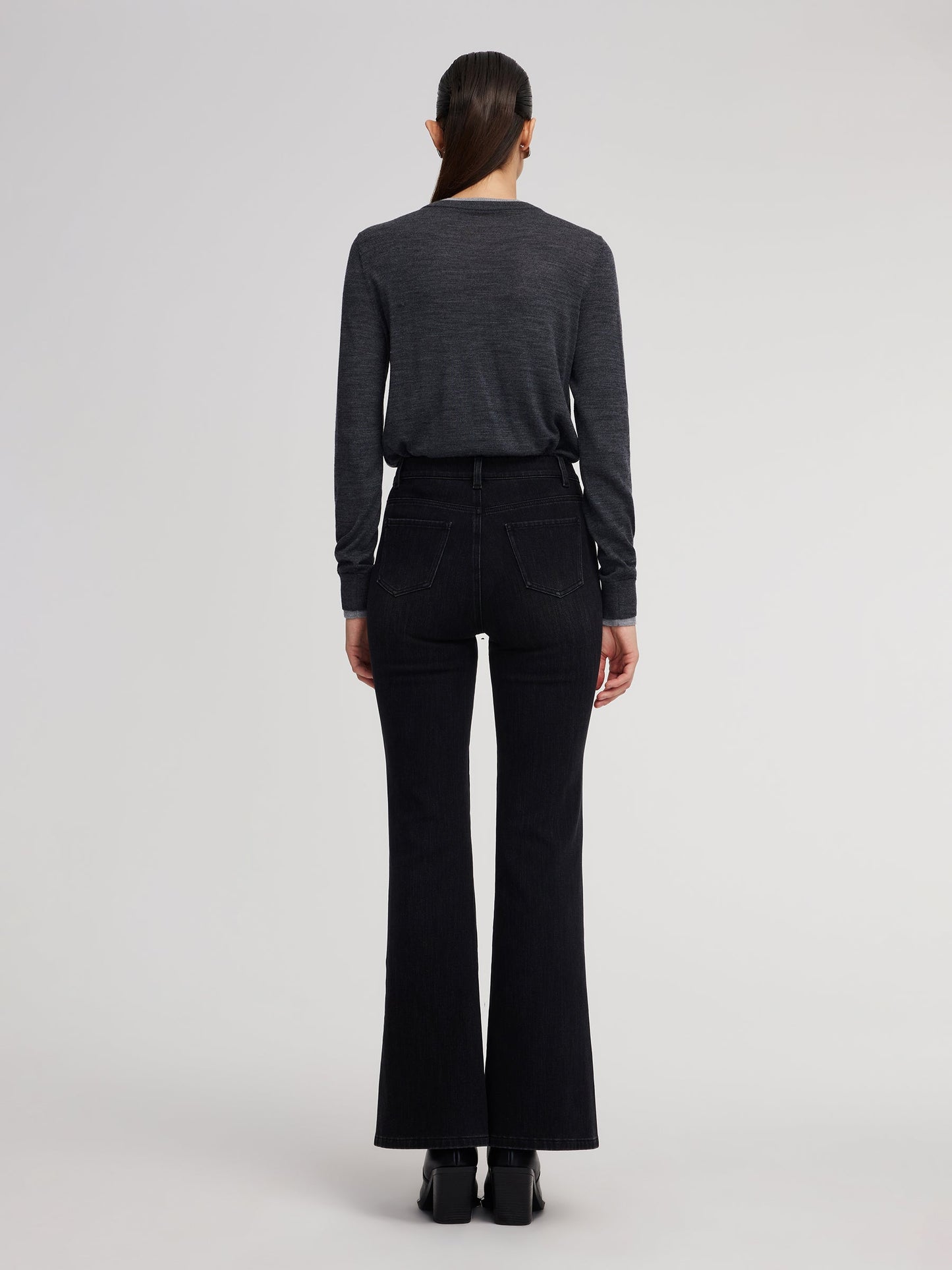 Brushed Denim Women Flared Jeans
