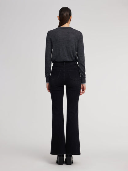 Brushed Denim Women Flared Jeans