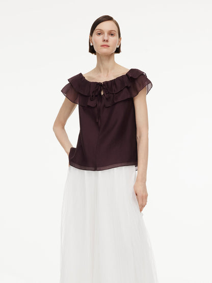 Pre-Order Convertible Ruffle Neck Women Top