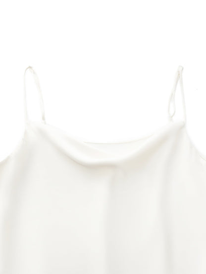 22MM Mulberry Silk Cowl Neck Women Camisole With Scrunchie
