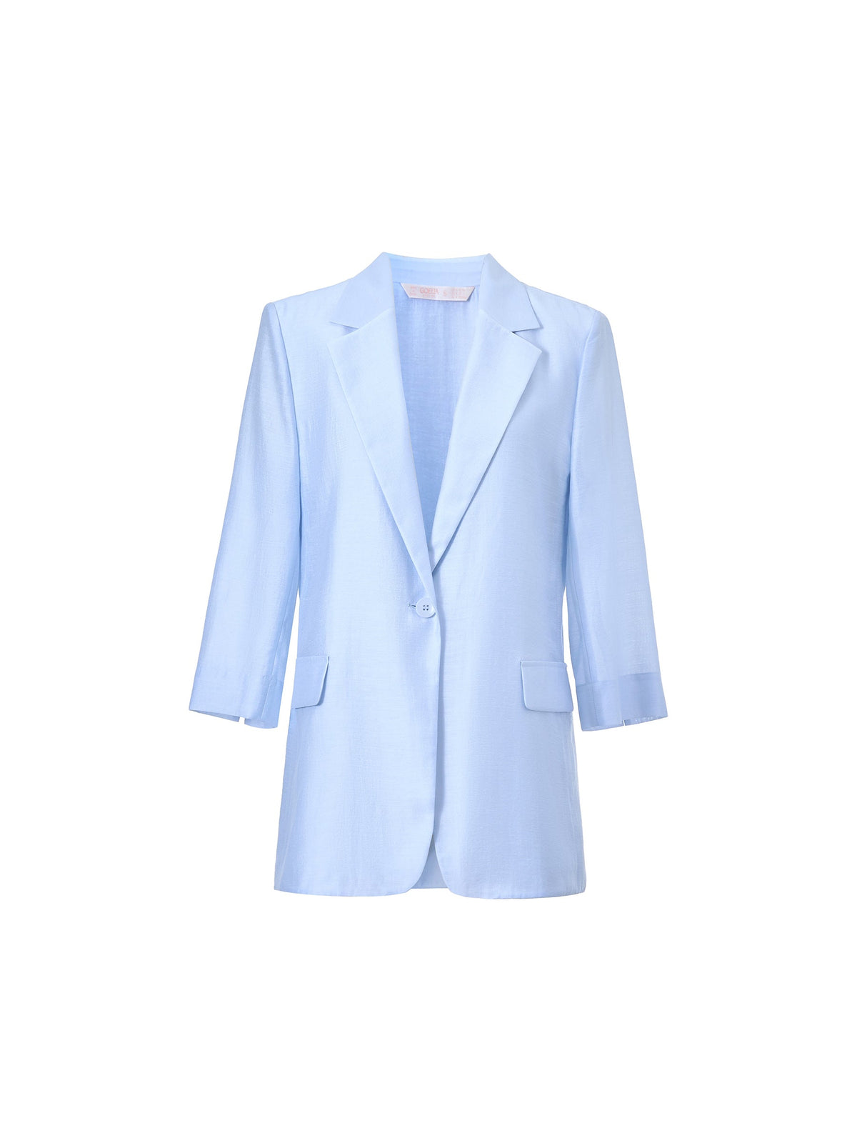 Tencel Acetate Blend 3/4 Sleeve Women Blazer